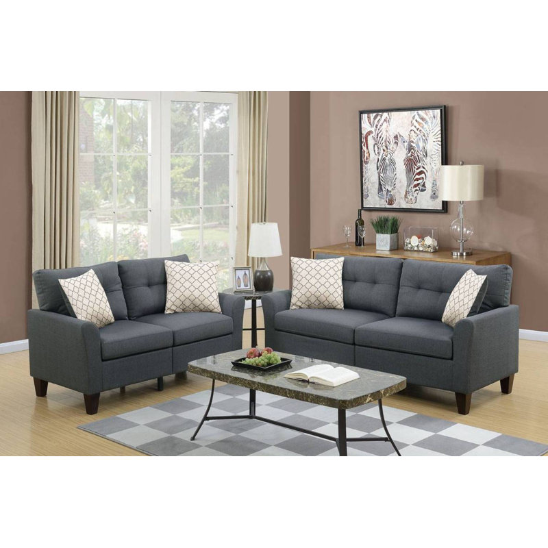 Harton reclining 2 piece living room set red barrel studio upholstery sale